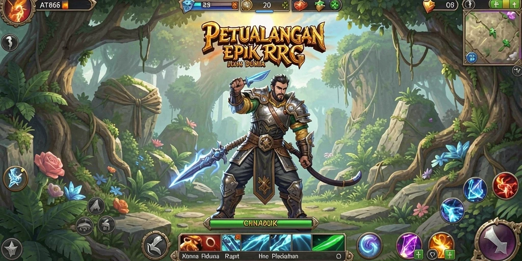 Gameplay RPG AT866 yang menegangkan dan penuh petualangan.