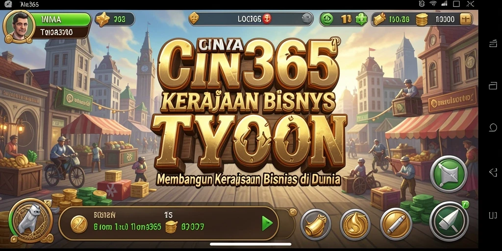 Screenshot gameplay CINA365 yang menampilkan momen membangun bisnis.