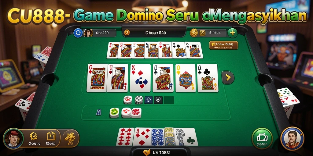 Screenshot gameplay CU888 yang menunjukkan keseruan bermain Domino.