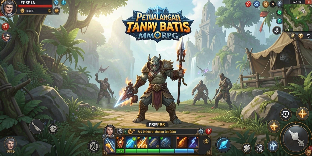 Tampilan gameplay FBRP88 dengan pertarungan epik di dunia MMORPG.