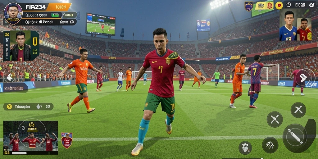 Screenshot dari gameplay seru di FIFA234 QiuQiu.