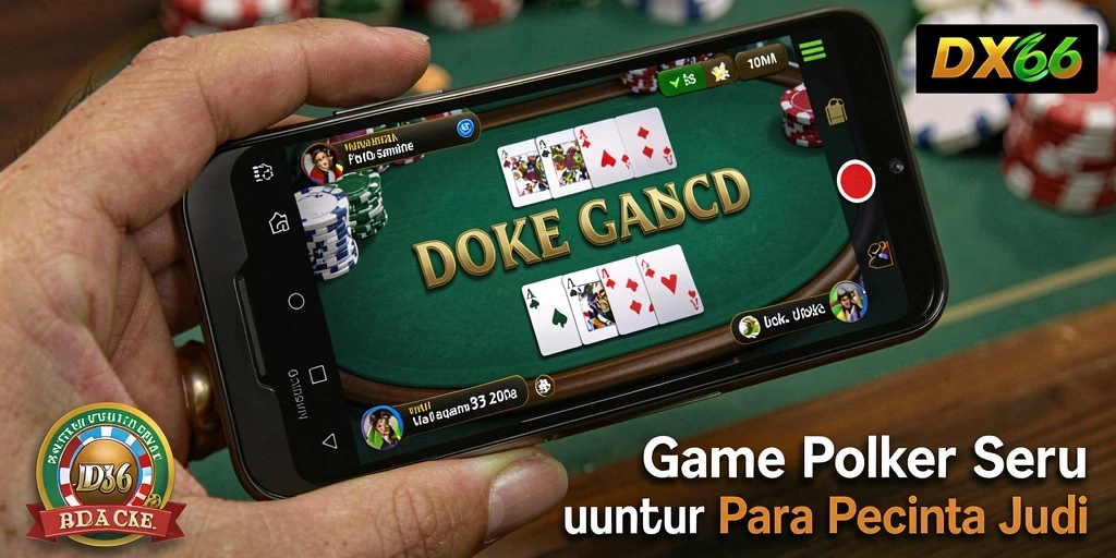 Tampilan seru gameplay Poker di IDX66 dengan banyak pemain.