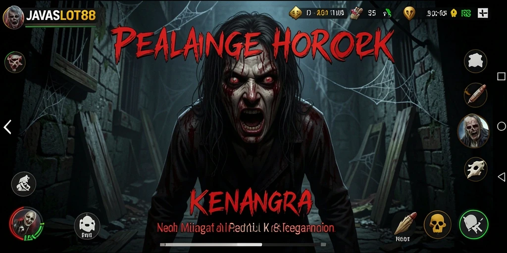 Tangkapan layar gameplay <strong>JAVASLOT88</strong> yang menegangkan saat menghadapi makhluk menyeramkan.