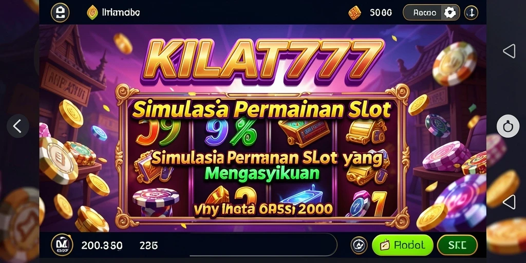 Tampilan permainan slot KILAT777 yang penuh warna dan menarik.