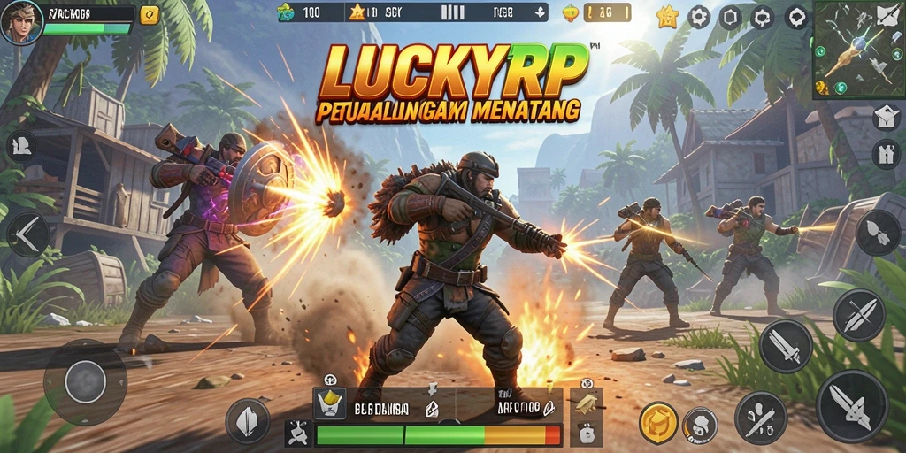 Tangkapan layar LUCKYRP menunjukkan aksi mendebarkan dalam permainan.