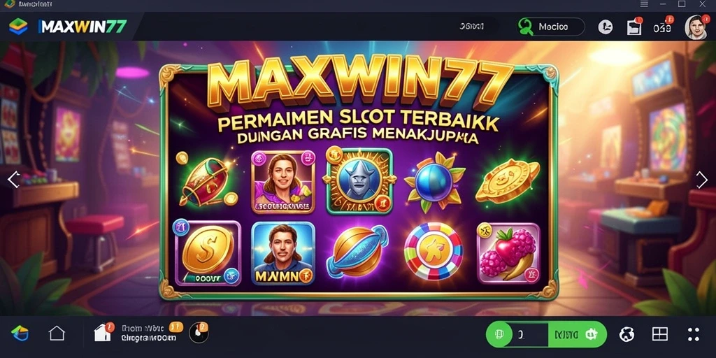 Tampilan gameplay menarik dari MAXWIN77 dengan warna-warna cerah dan efek visual menawan.