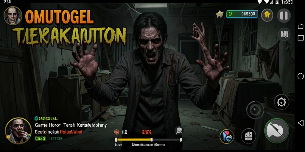 Screenshot gameplay OMUTOGEL yang mencekam dan menegangkan.