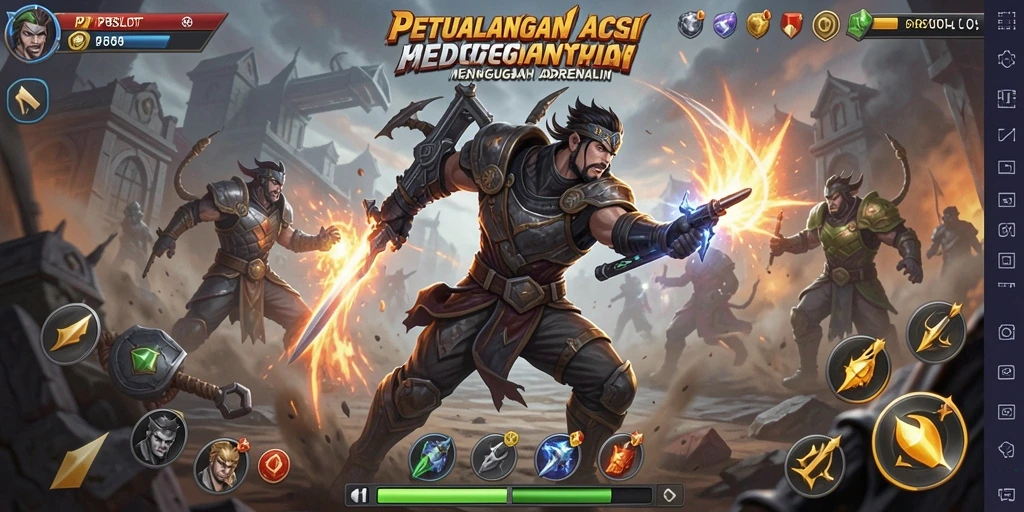 Tampilan aksi mendebarkan dalam gameplay PP8SLOT