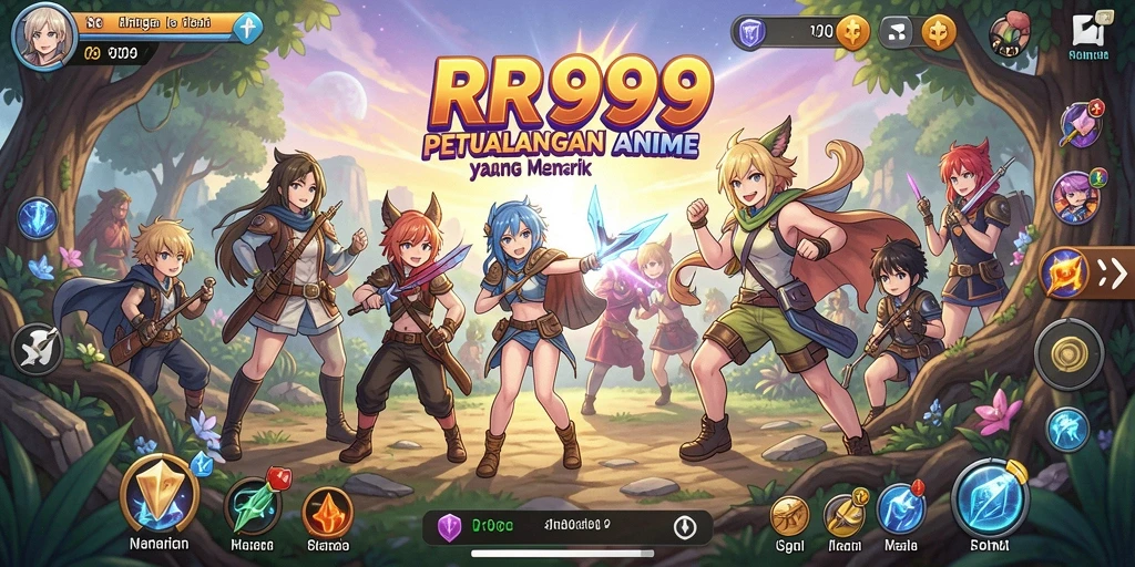 Tampilan gameplay menarik dari RR999 yang penuh aksi Anime.
