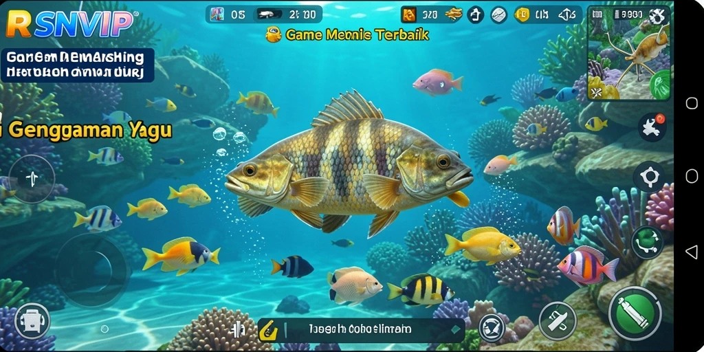 Tampilan gameplay RSNVIP yang menakjubkan saat memancing.