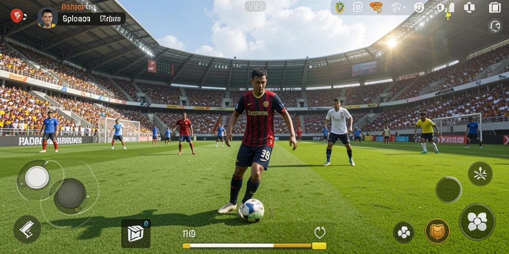 Tampilan gameplay V89 yang seru dan kompetitif di arena olahraga.