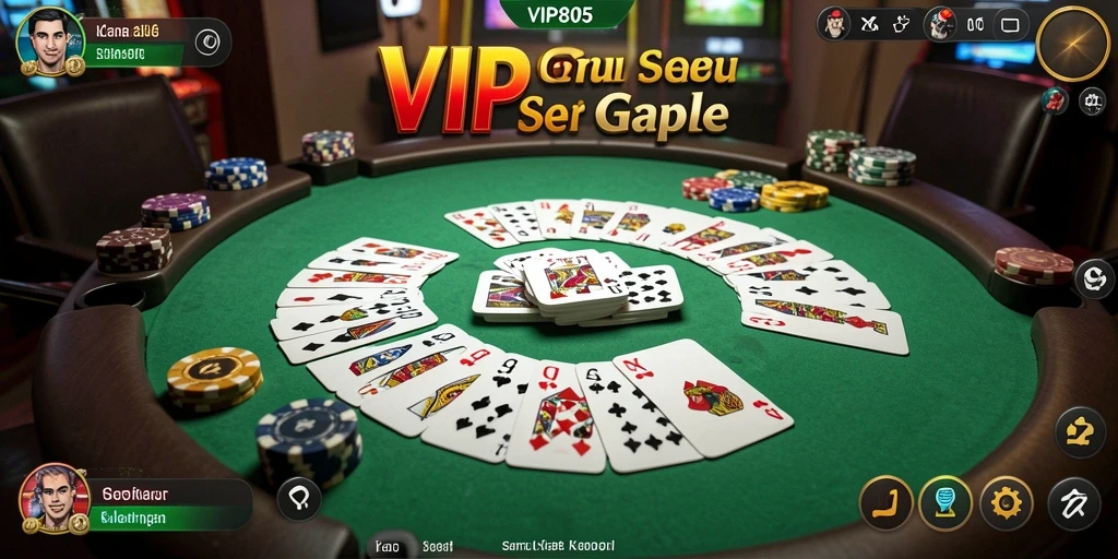 Tampilan gameplay Gaple seru dengan interaksi antar pemain.