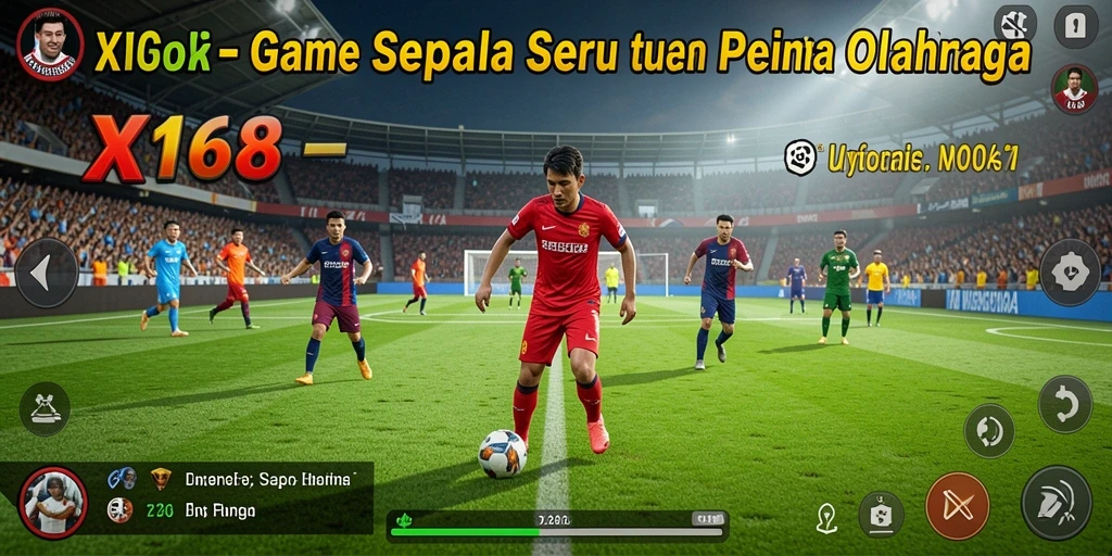 Tampilan gameplay X168 yang menarik dan kompetitif dalam sepak bola.